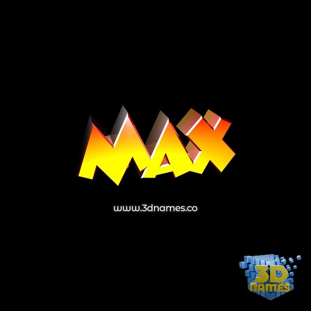 max in Black Background style - 3D name wallpaper