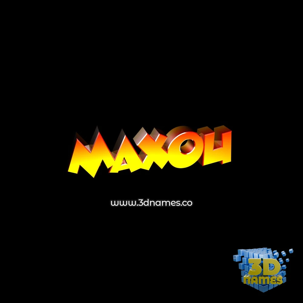 maxou in Black Background style - 3D name wallpaper