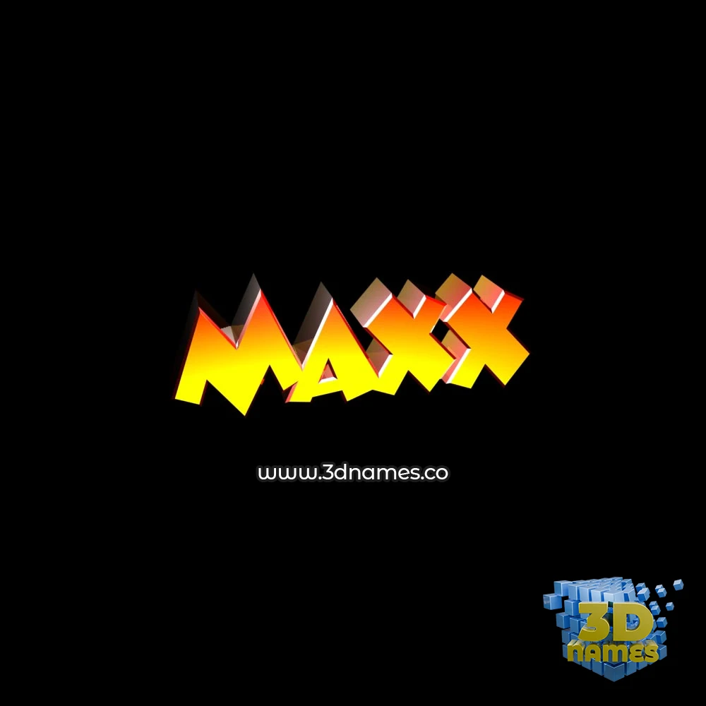 maxx in Black Background style - 3D name wallpaper