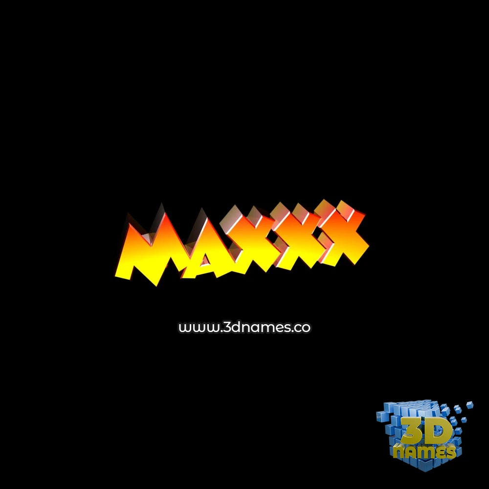 maxxx in Black Background style - 3D name wallpaper