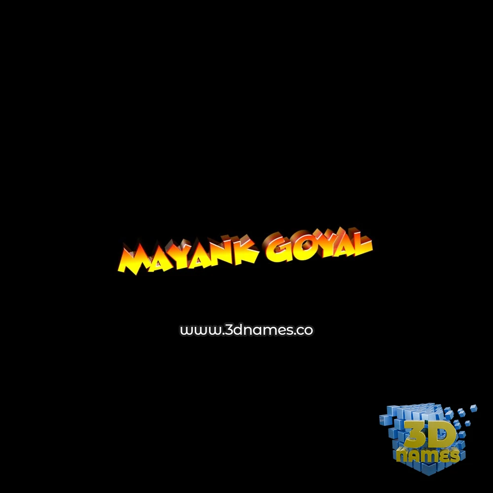 mayank goyal in Black Background style - 3D name wallpaper