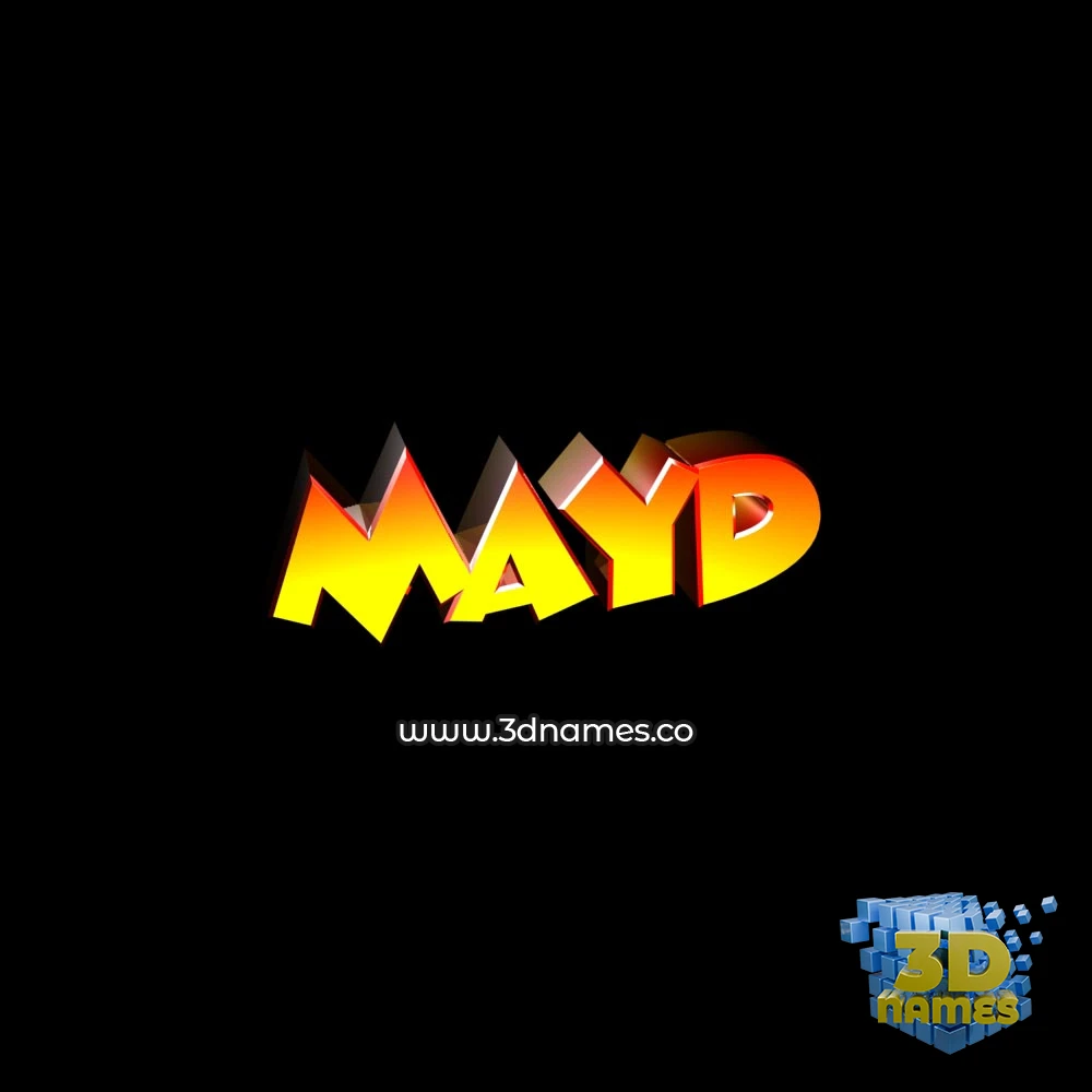 mayd in Black Background style - 3D name wallpaper