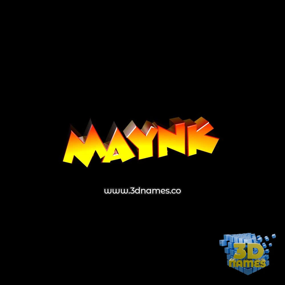 maynk in Black Background style - 3D name wallpaper