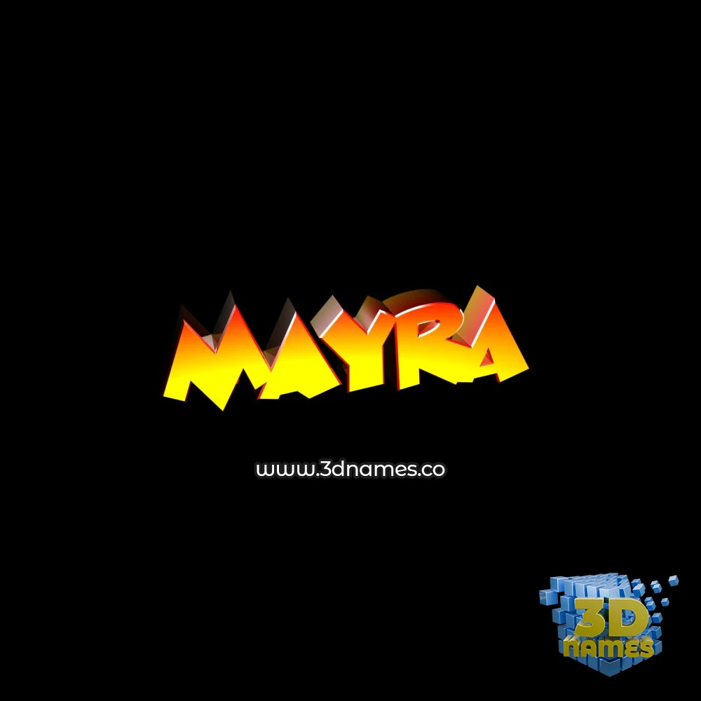 mayra in Black Background style - 3D name wallpaper
