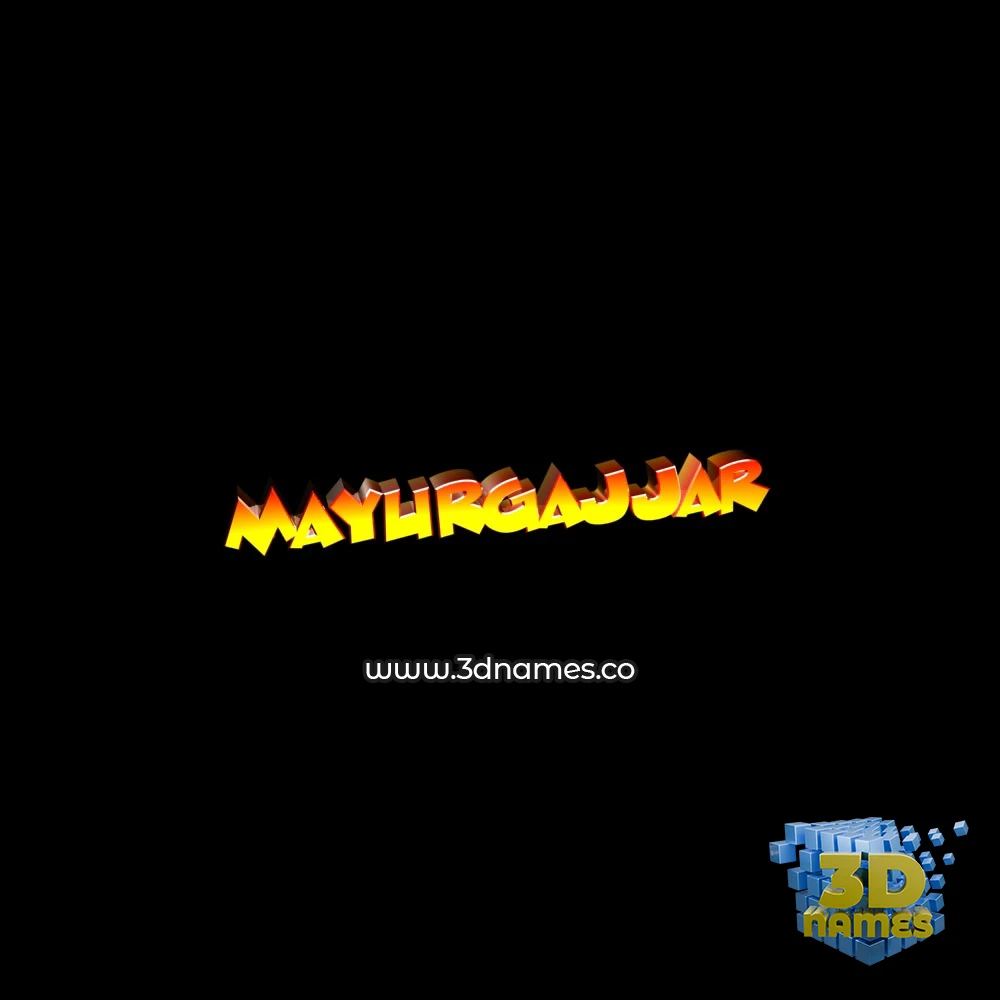 mayurgajjar in Black Background style - 3D name wallpaper