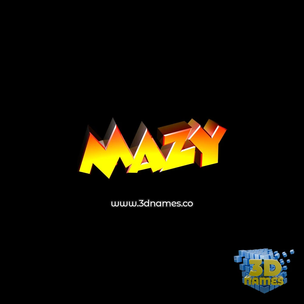 mazy in Black Background style - 3D name wallpaper