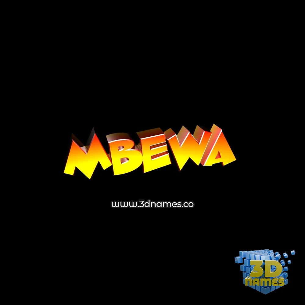 mbewa in Black Background style - 3D name wallpaper