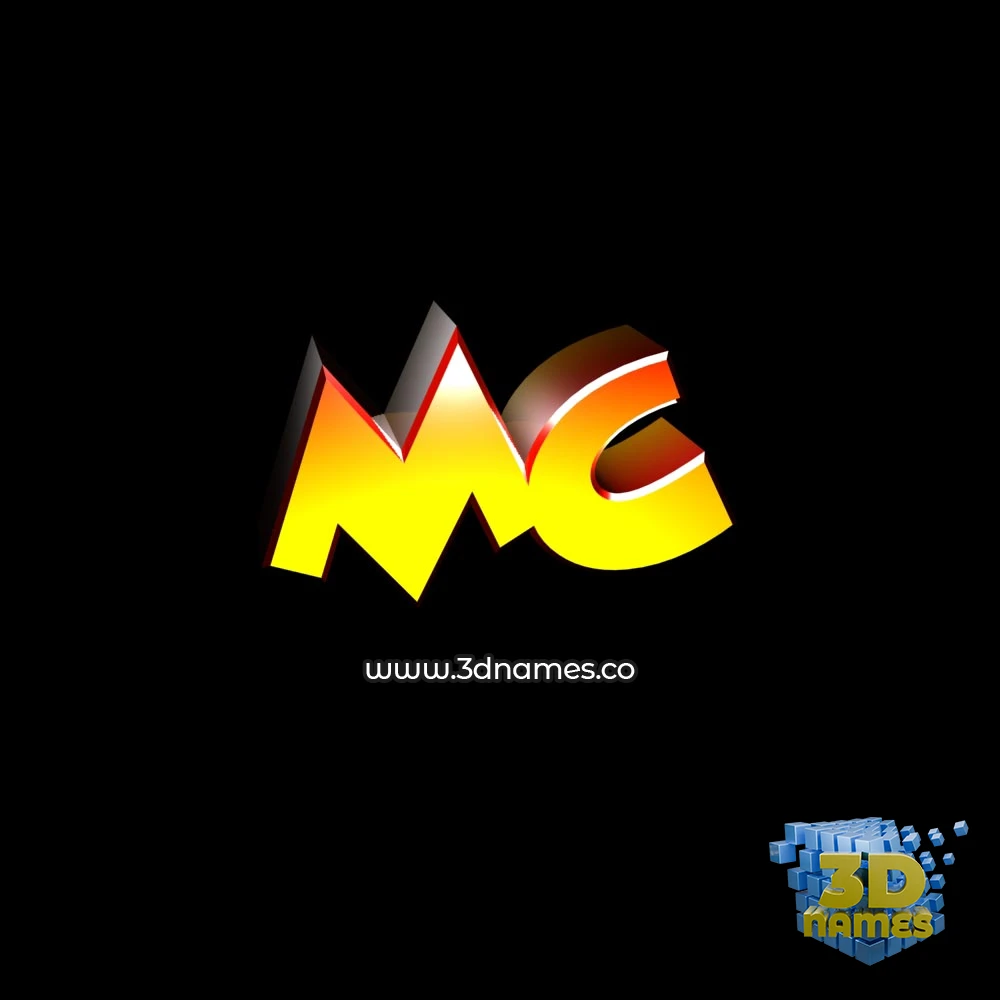 mc in Black Background style - 3D name wallpaper