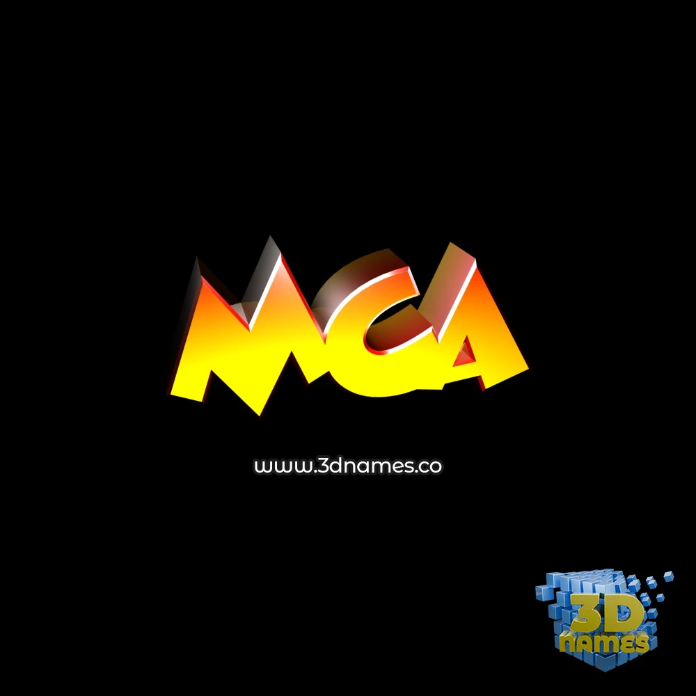 mca in Black Background style - 3D name wallpaper