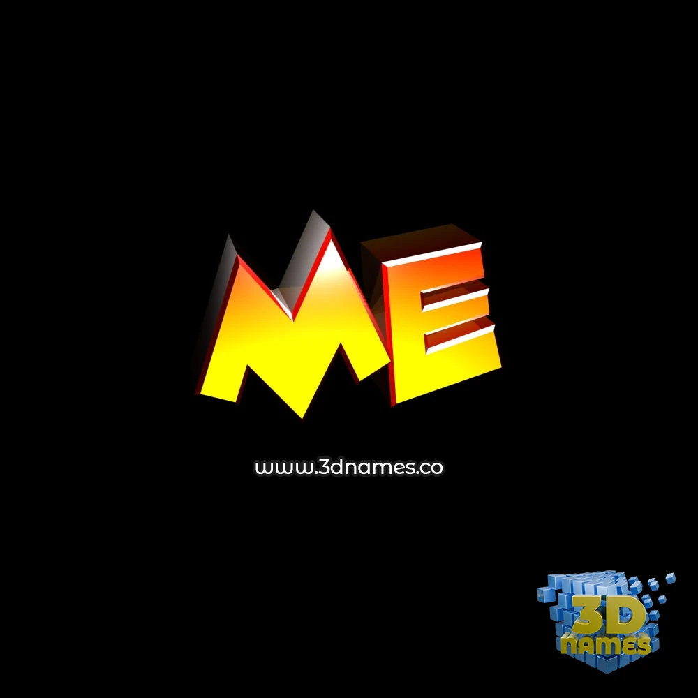 me in Black Background style - 3D name wallpaper