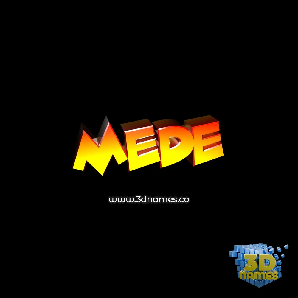 mede in Black Background style - 3D name wallpaper