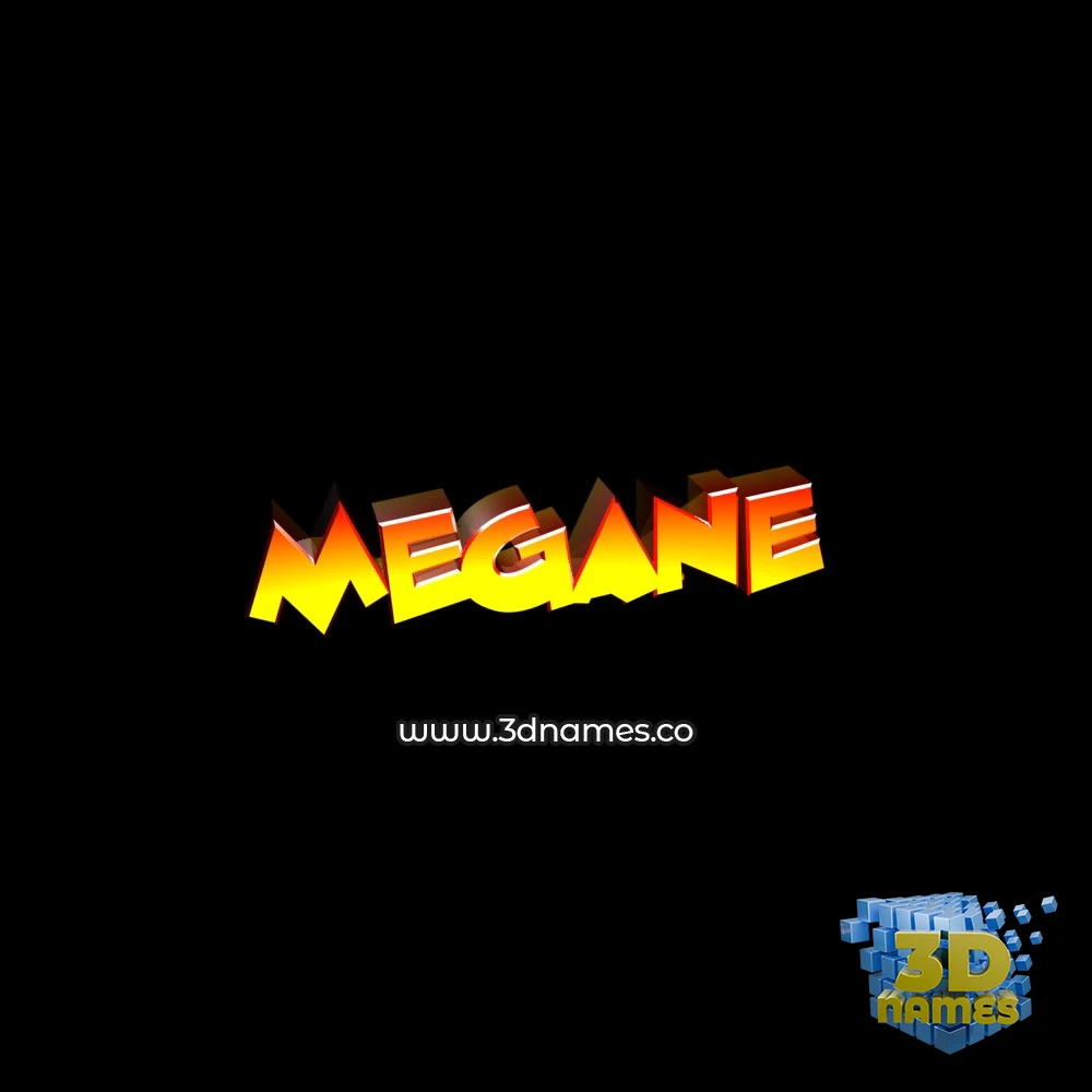 megane in Black Background style - 3D name wallpaper