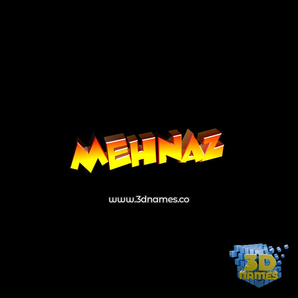 mehnaz in Black Background style - 3D name wallpaper
