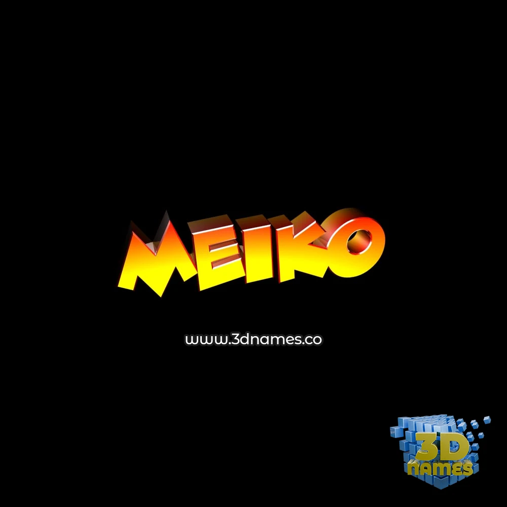 meiko in Black Background style - 3D name wallpaper