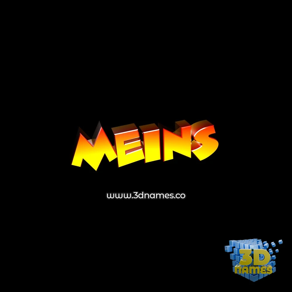 meins in Black Background style - 3D name wallpaper