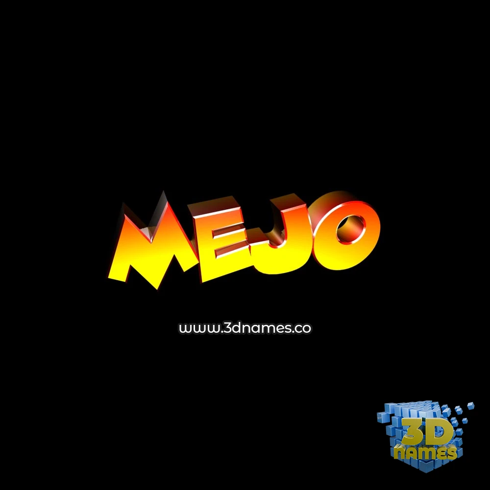 mejo in Black Background style - 3D name wallpaper