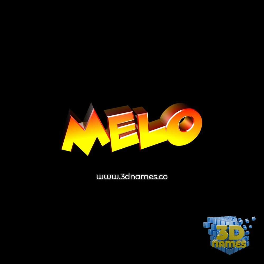 melo in Black Background style - 3D name wallpaper