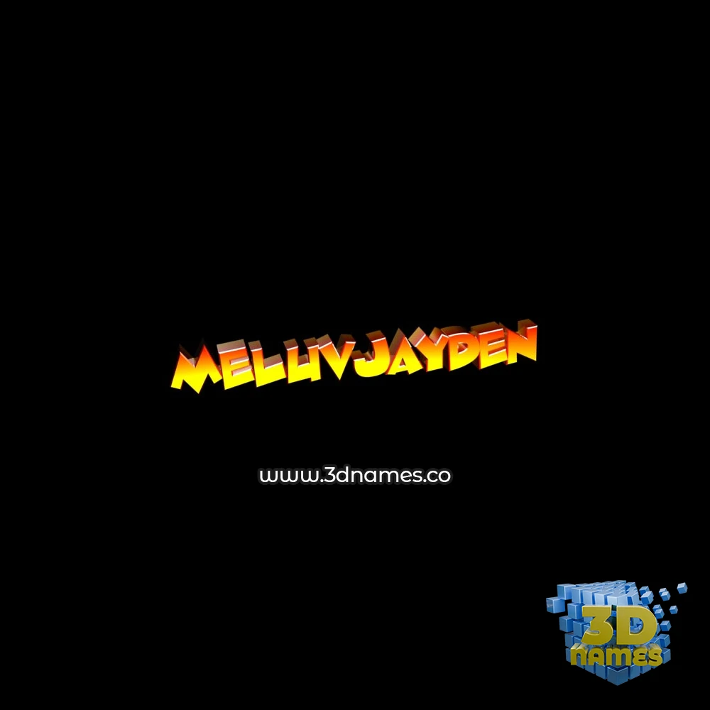 meluvjayden in Black Background style - 3D name wallpaper