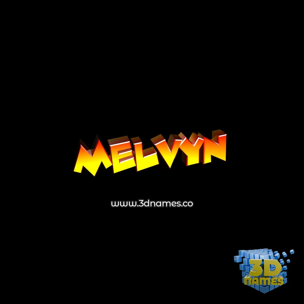 melvyn in Black Background style - 3D name wallpaper