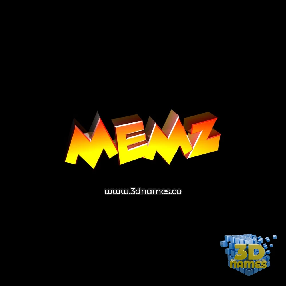 memz in Black Background style - 3D name wallpaper