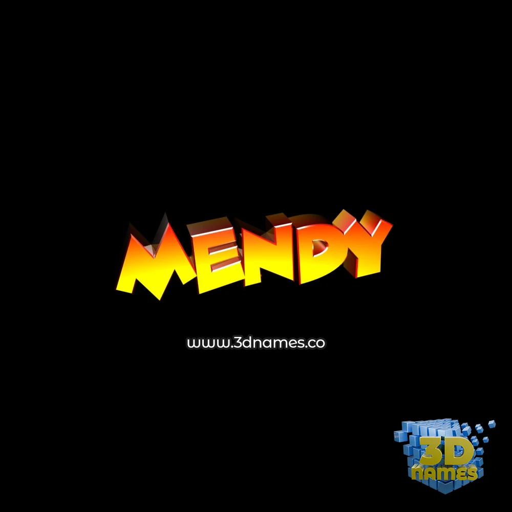 mendy in Black Background style - 3D name wallpaper