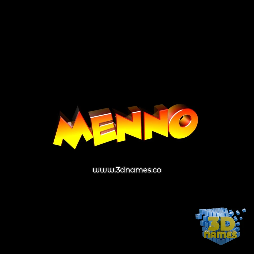 menno in Black Background style - 3D name wallpaper