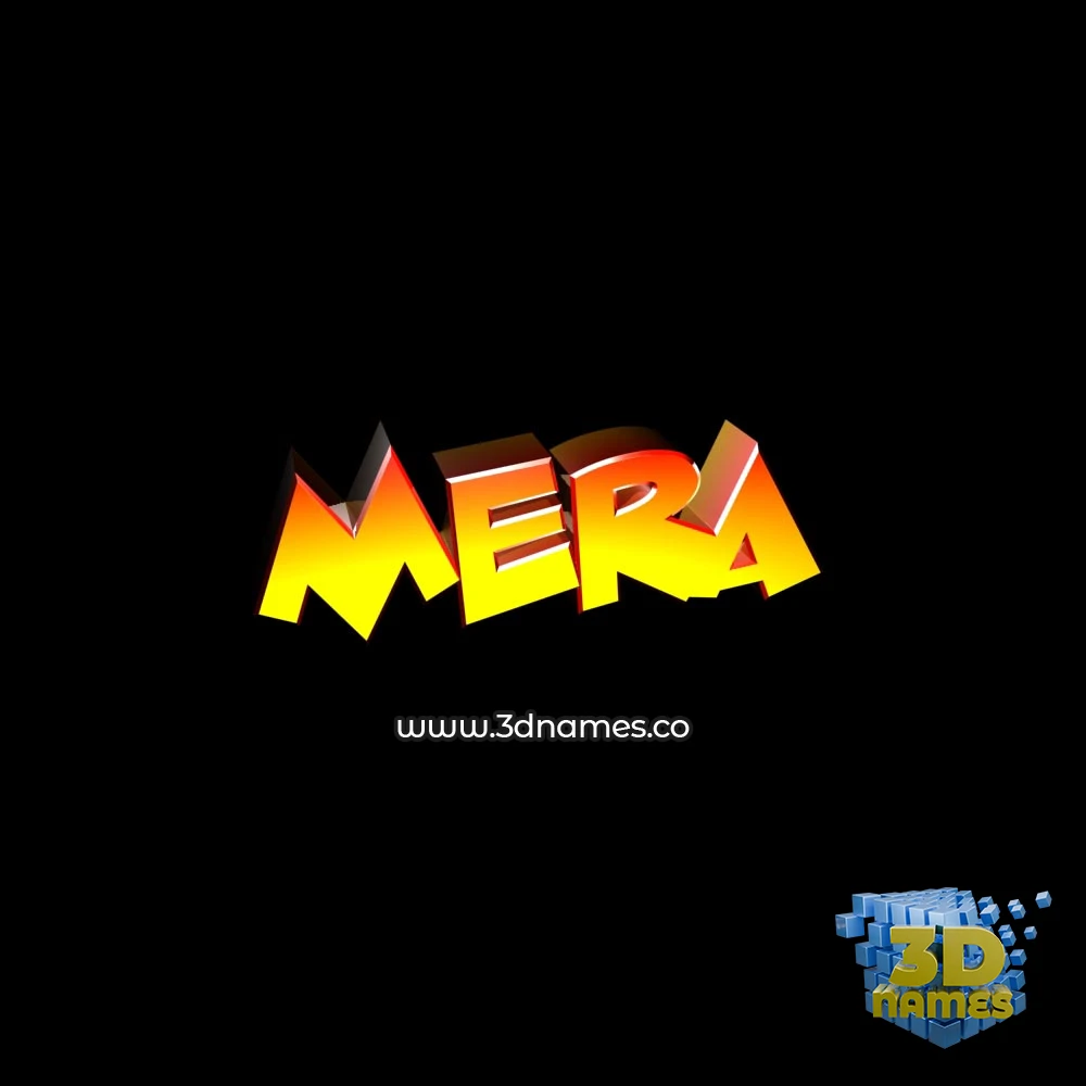 mera in Black Background style - 3D name wallpaper