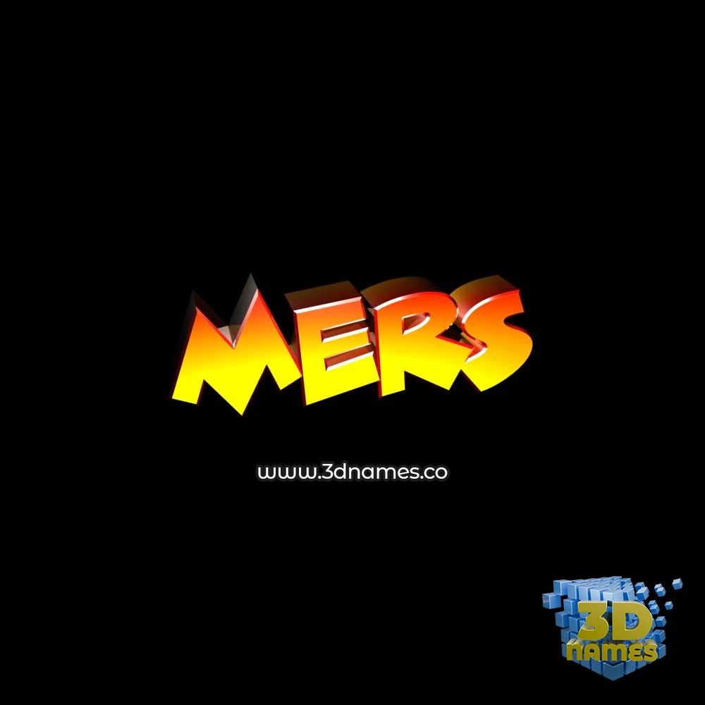 mers in Black Background style - 3D name wallpaper