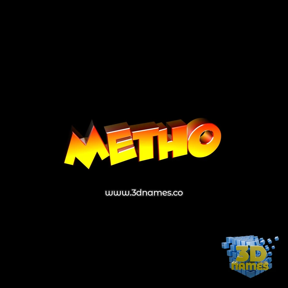 metho in Black Background style - 3D name wallpaper