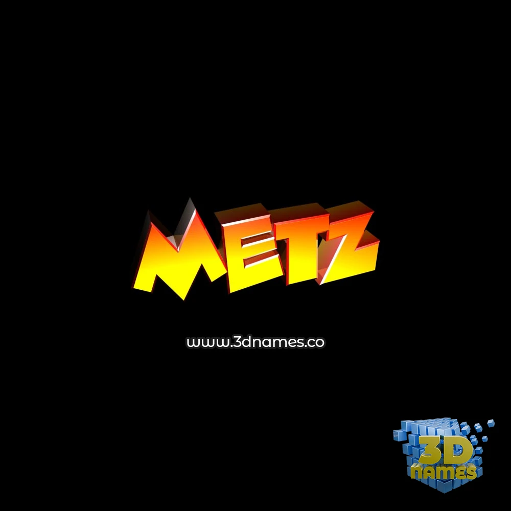 metz in Black Background style - 3D name wallpaper