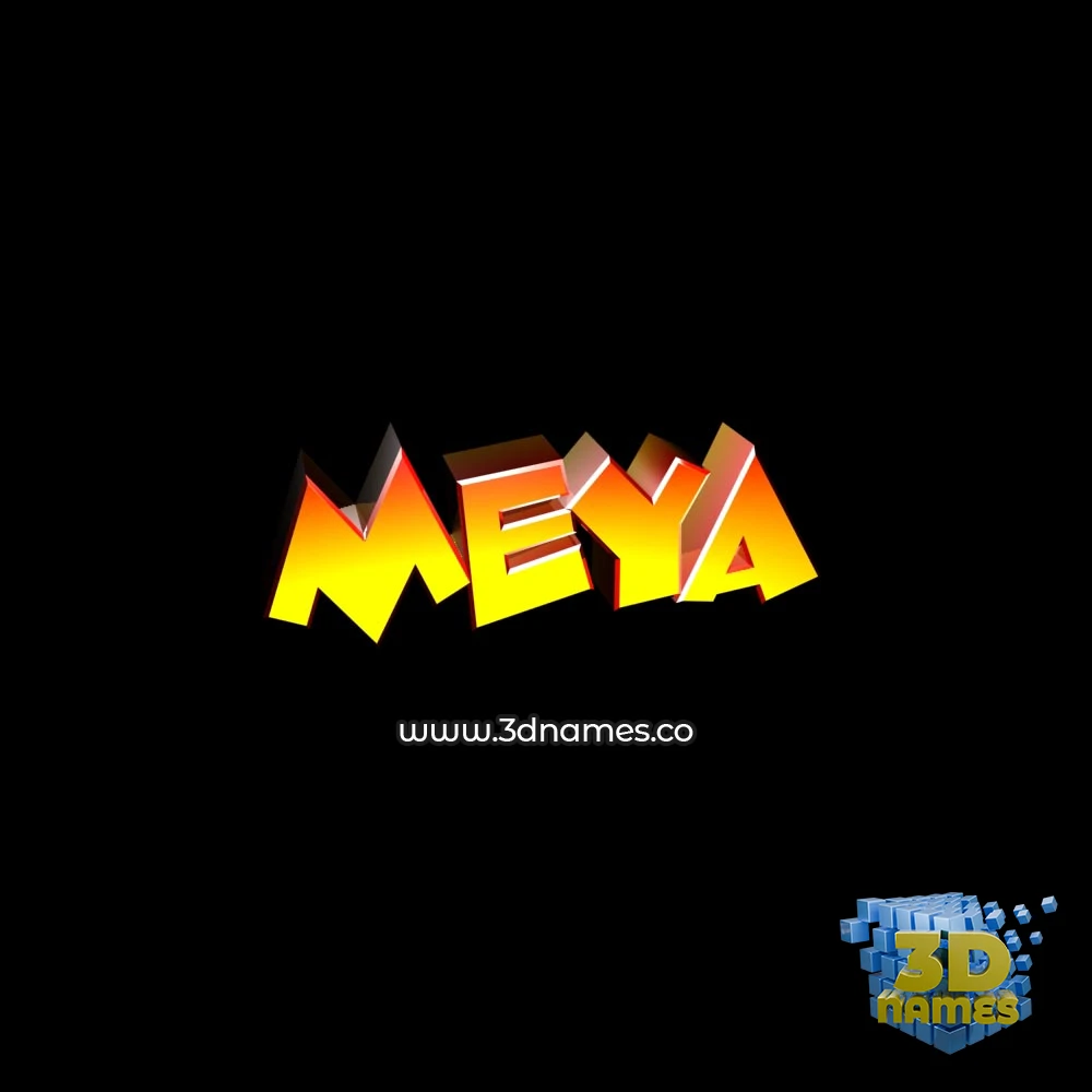 meya in Black Background style - 3D name wallpaper