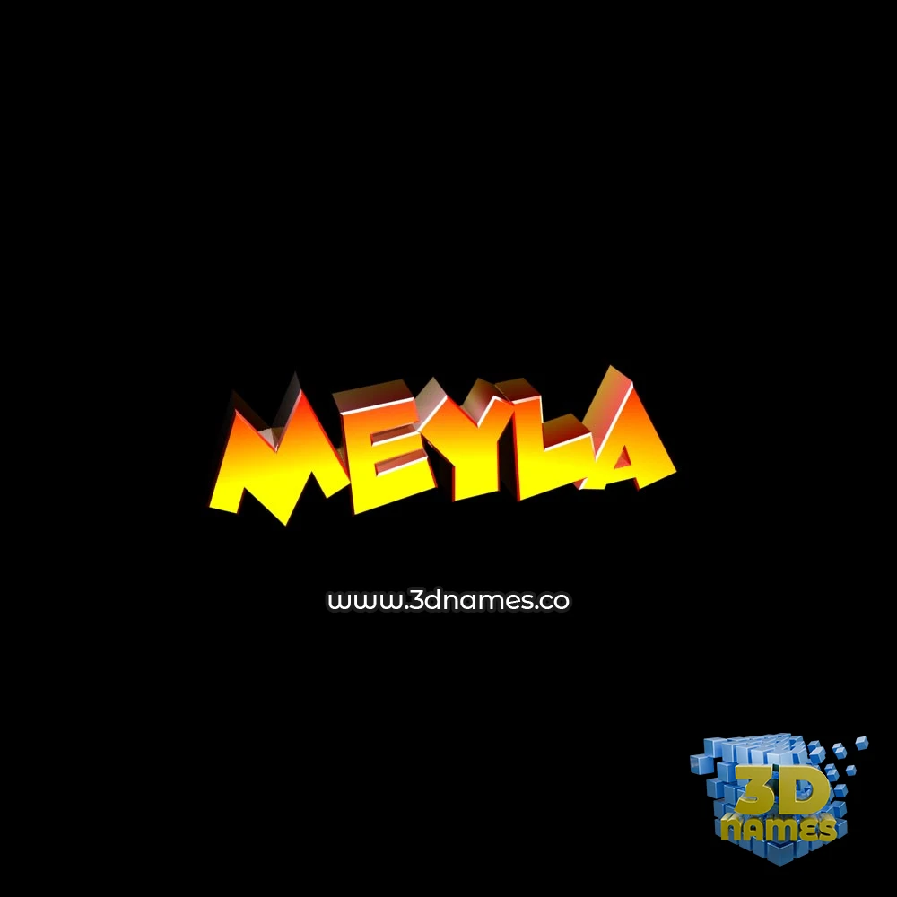 meyla in Black Background style - 3D name wallpaper