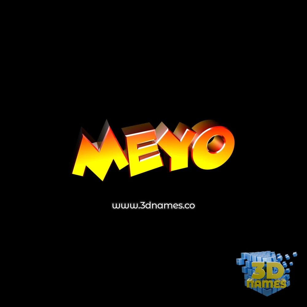 meyo in Black Background style - 3D name wallpaper