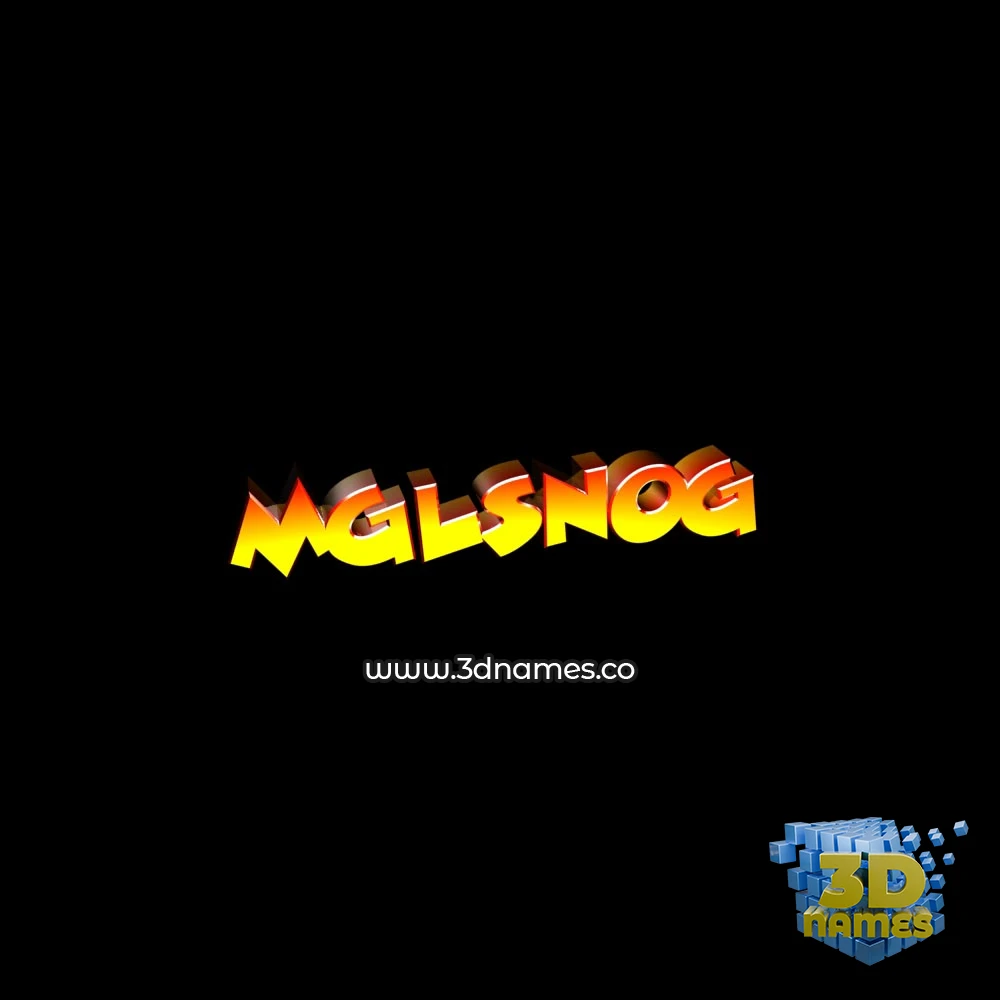 mglsnog in Black Background style - 3D name wallpaper
