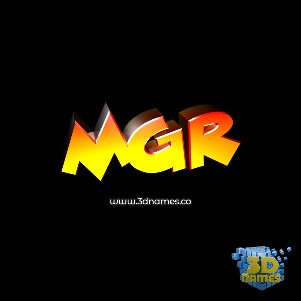 mgr in Black Background style - 3D name wallpaper