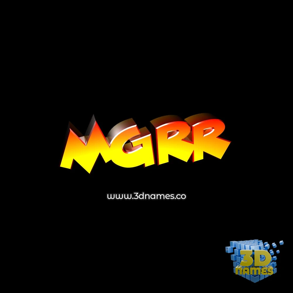 mgrr in Black Background style - 3D name wallpaper
