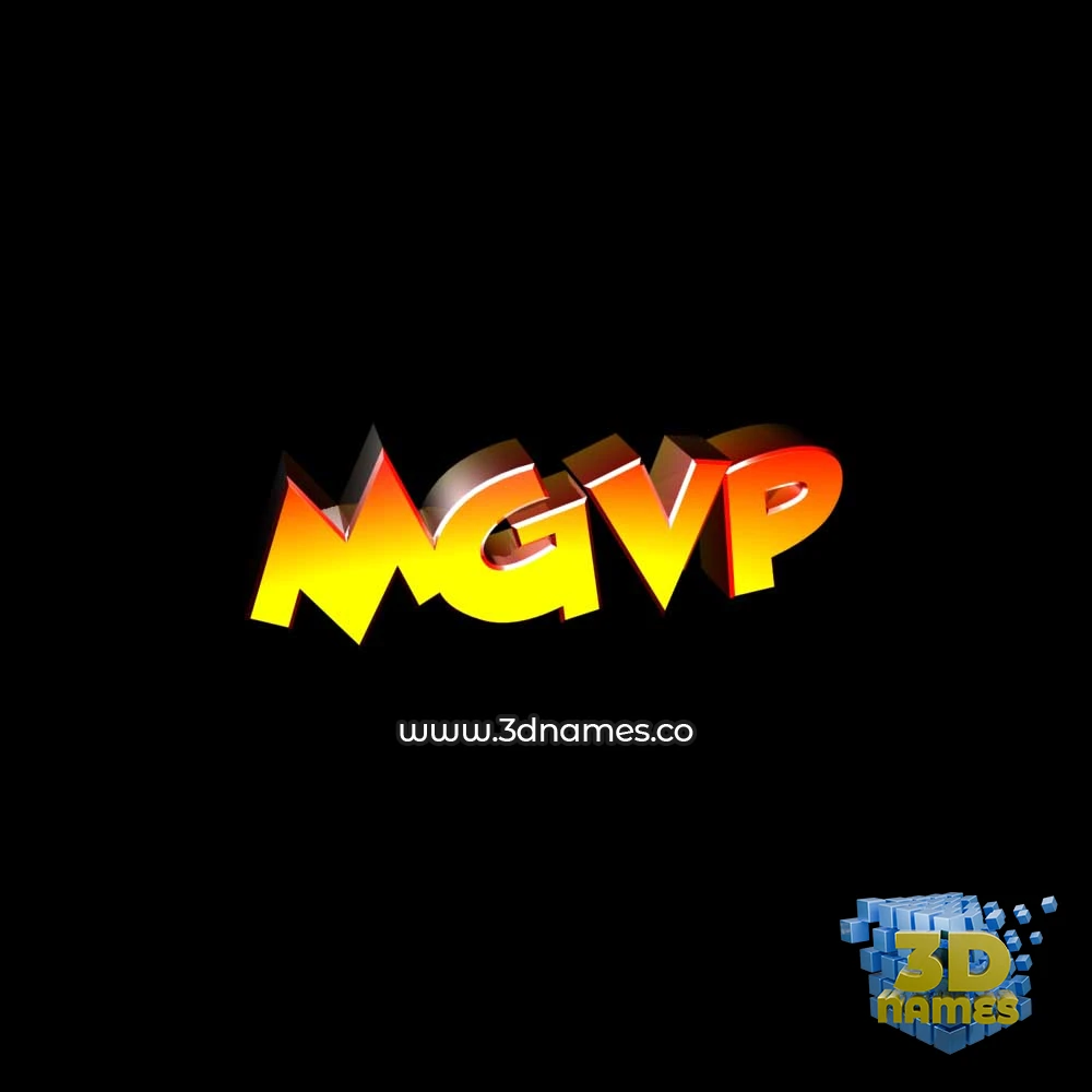mgvp in Black Background style - 3D name wallpaper