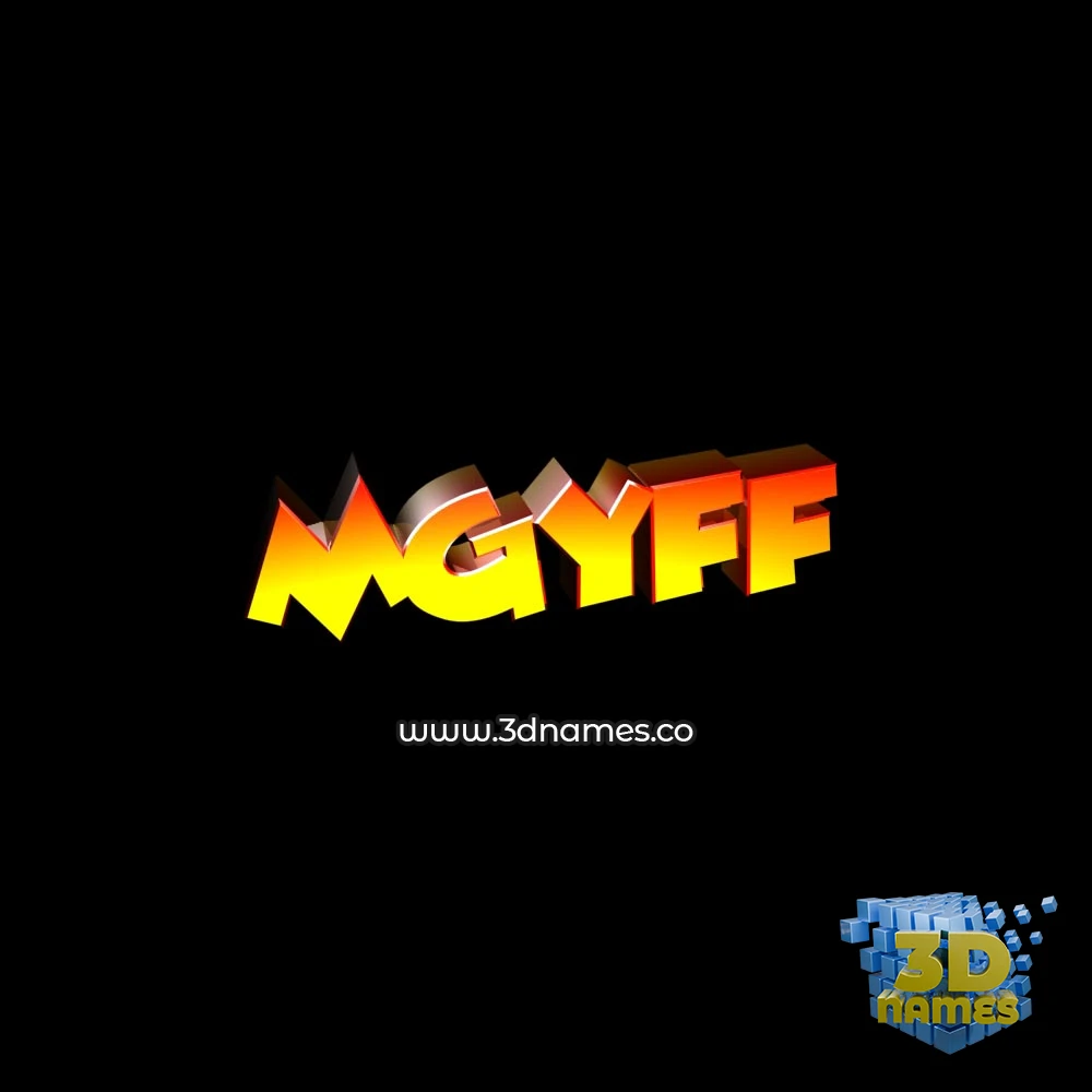 mgyff in Black Background style - 3D name wallpaper