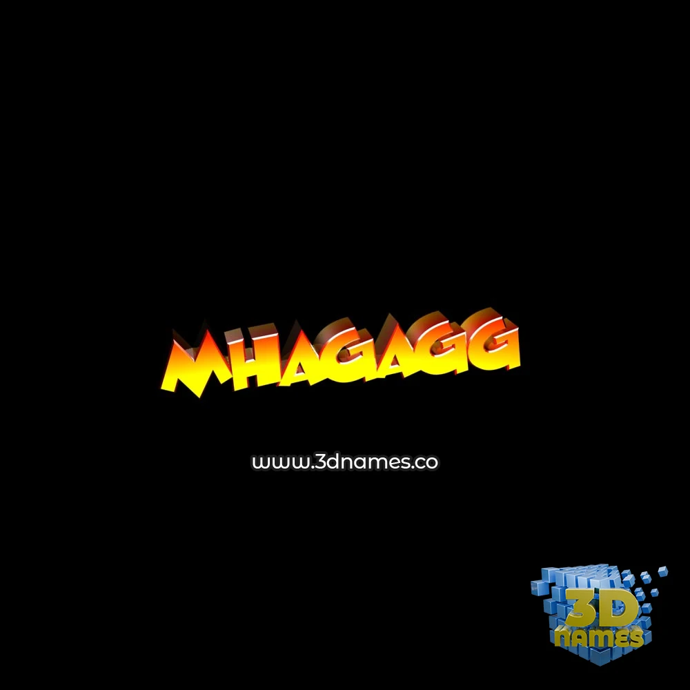 mhagagg in Black Background style - 3D name wallpaper