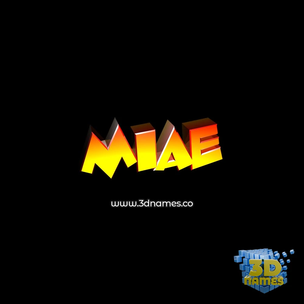 miae in Black Background style - 3D name wallpaper