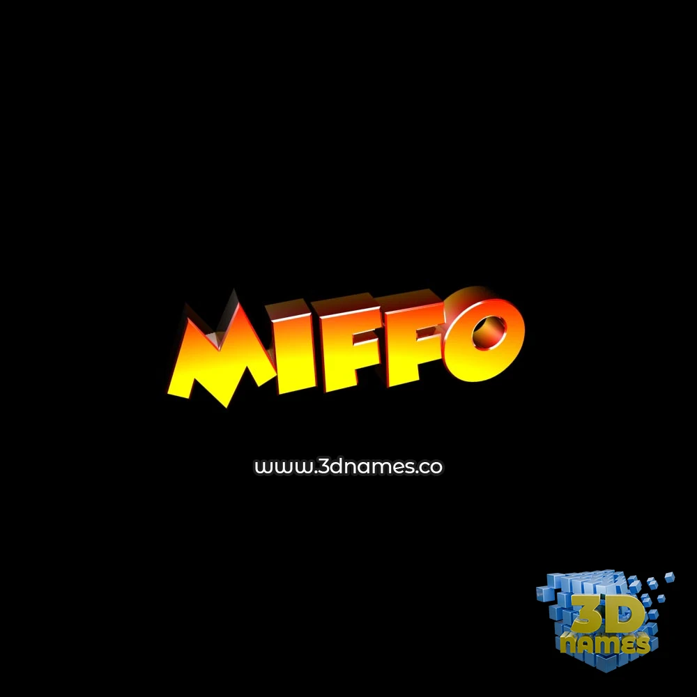 miffo in Black Background style - 3D name wallpaper