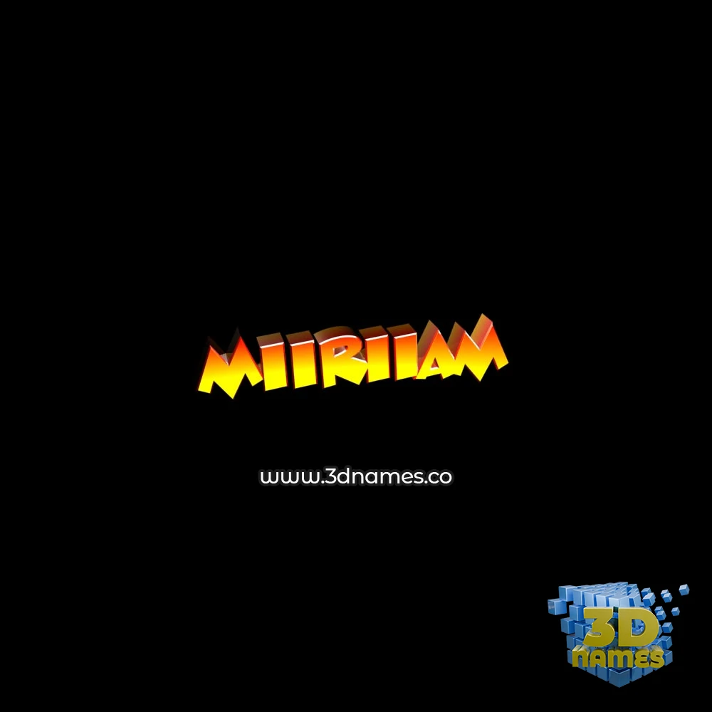 miiriiam in Black Background style - 3D name wallpaper