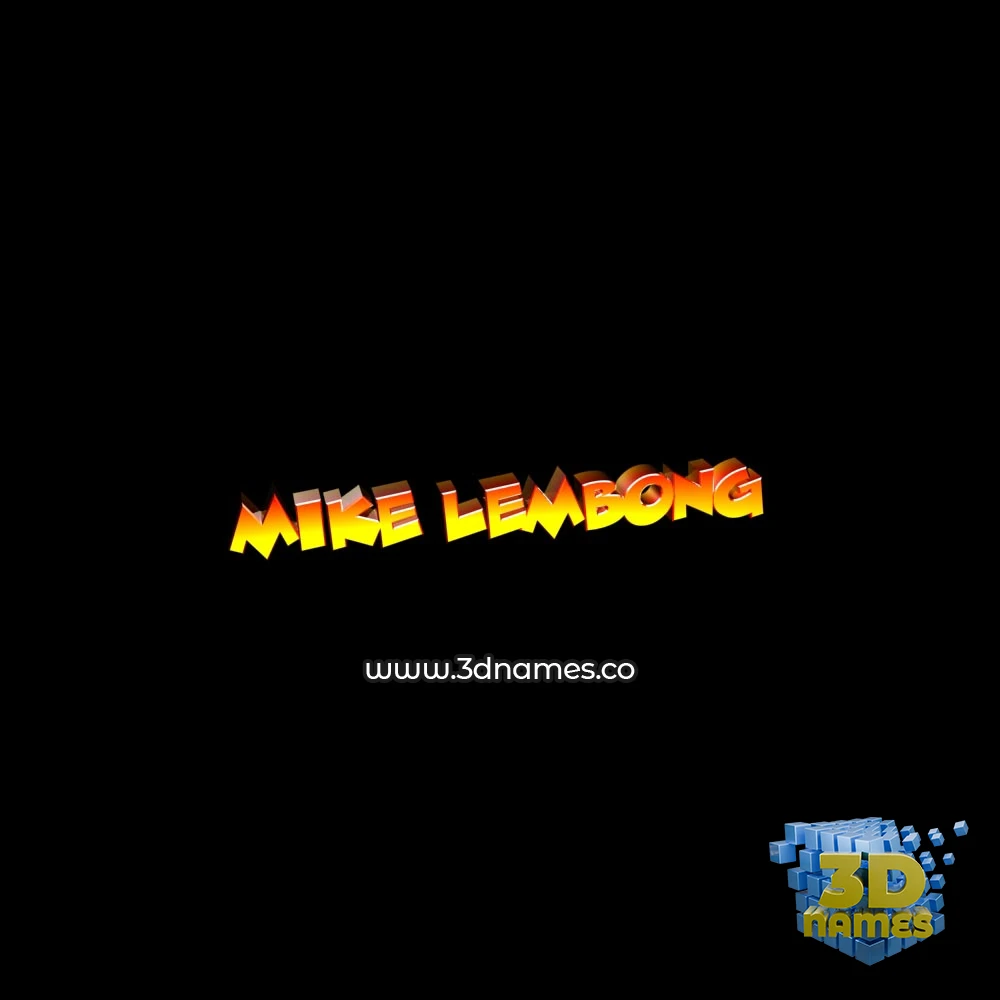 mike lembong in Black Background style - 3D name wallpaper