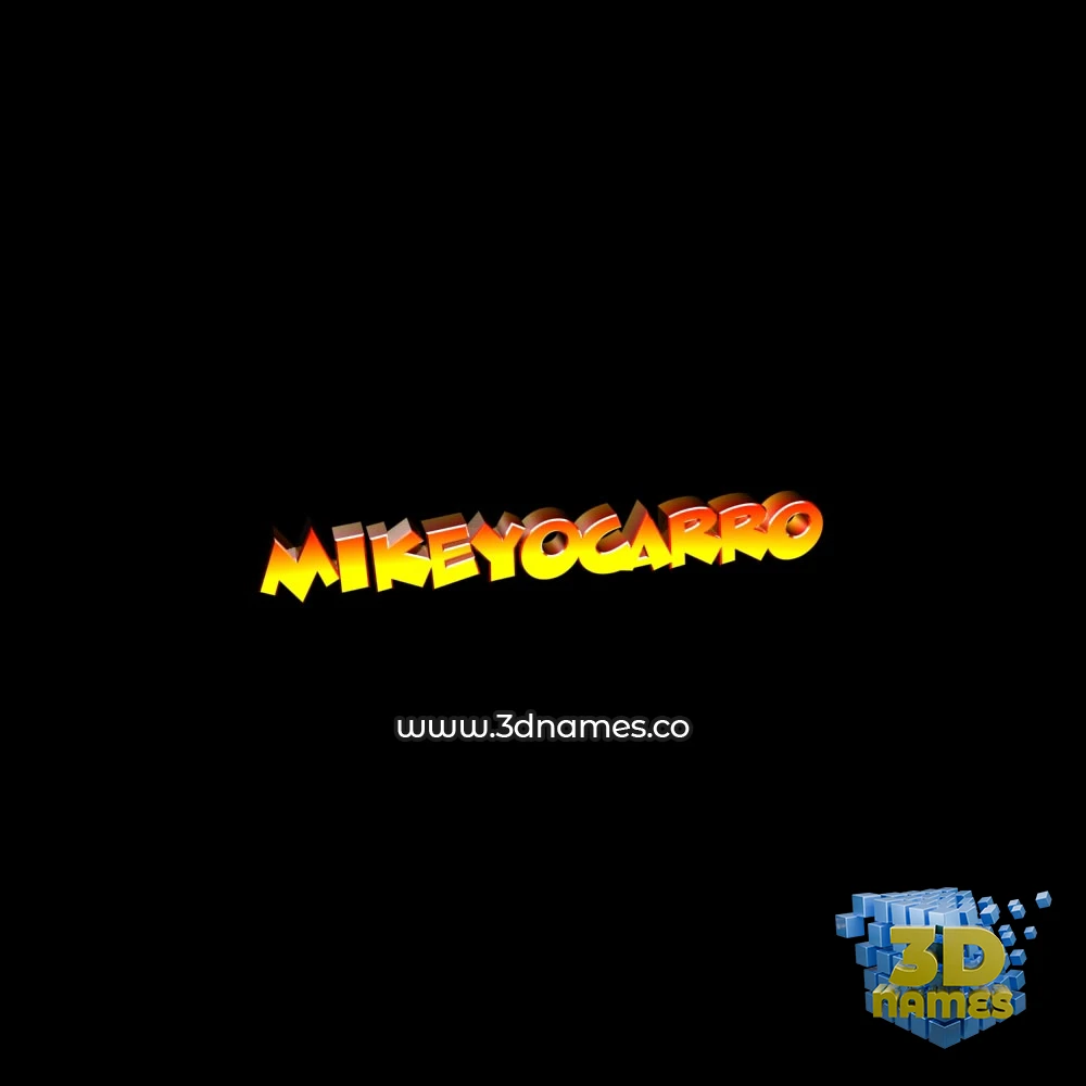 mikeyocarro in Black Background style - 3D name wallpaper