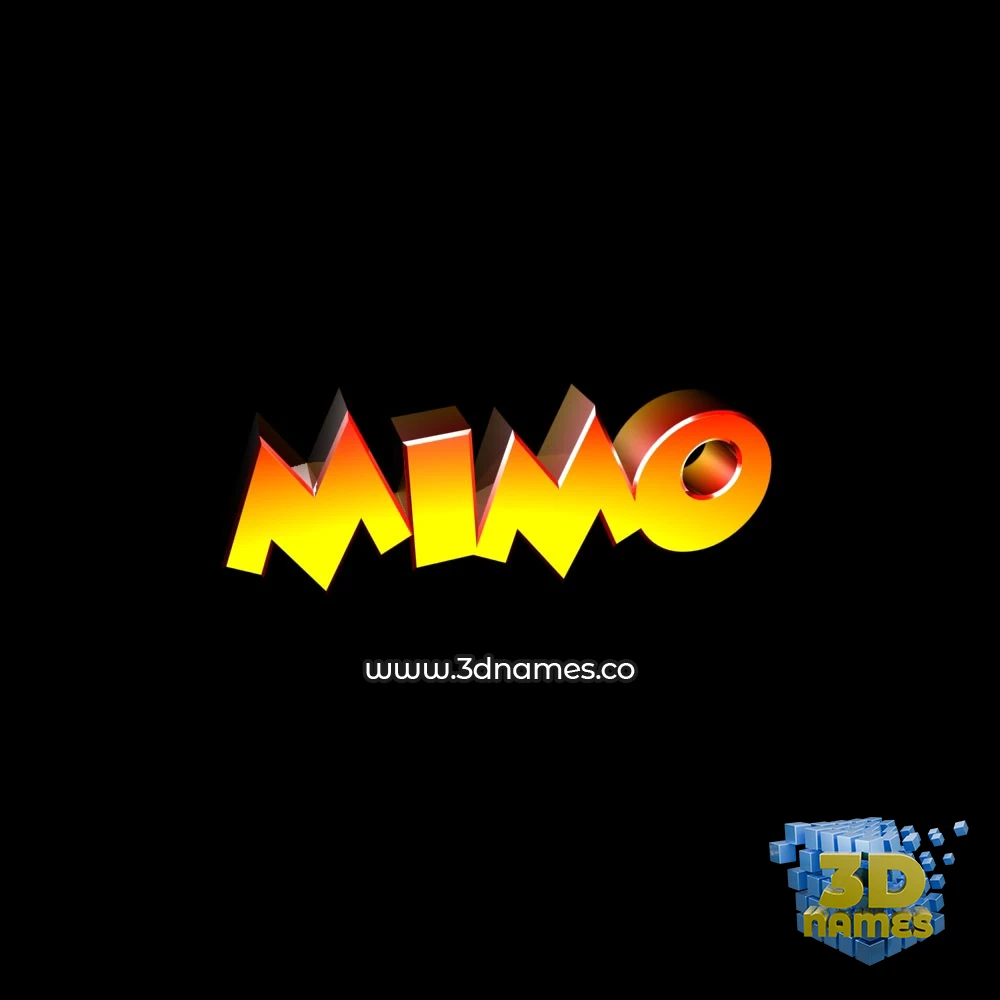 mimo in Black Background style - 3D name wallpaper