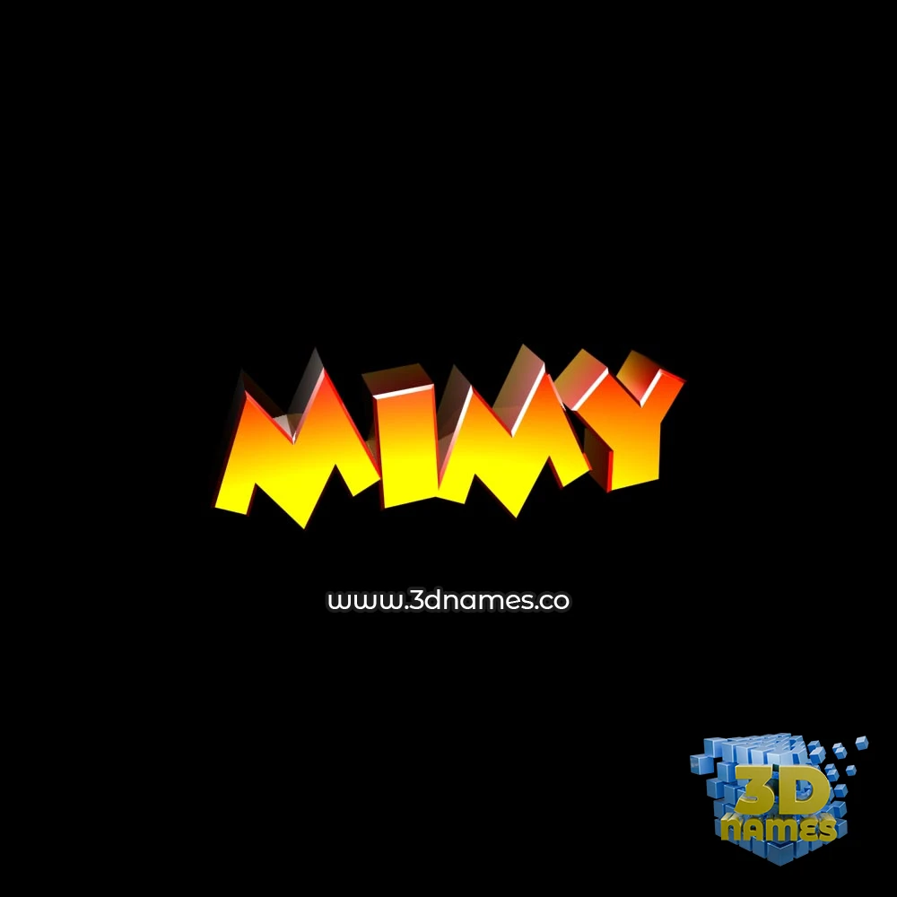 mimy in Black Background style - 3D name wallpaper