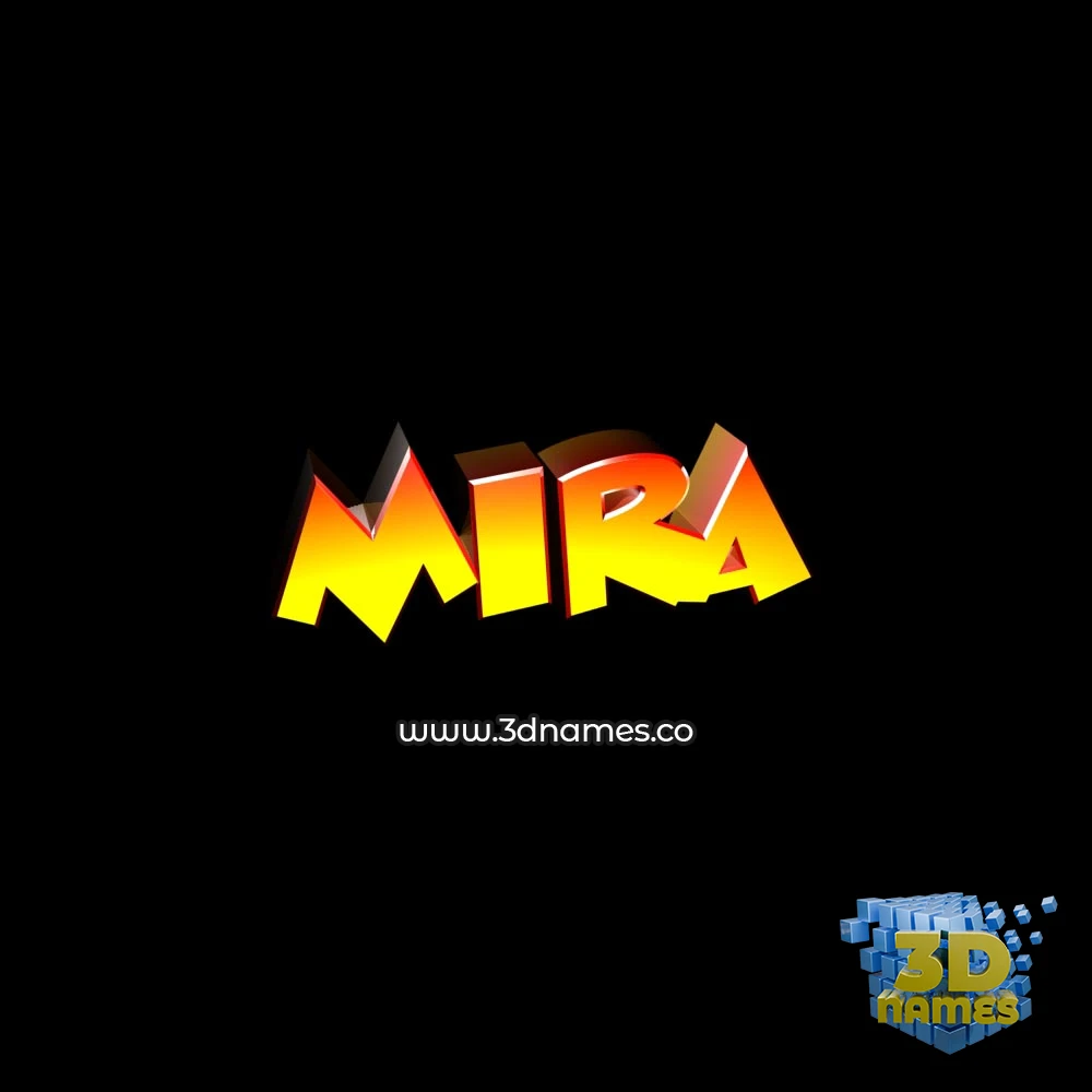 mira in Black Background style - 3D name wallpaper
