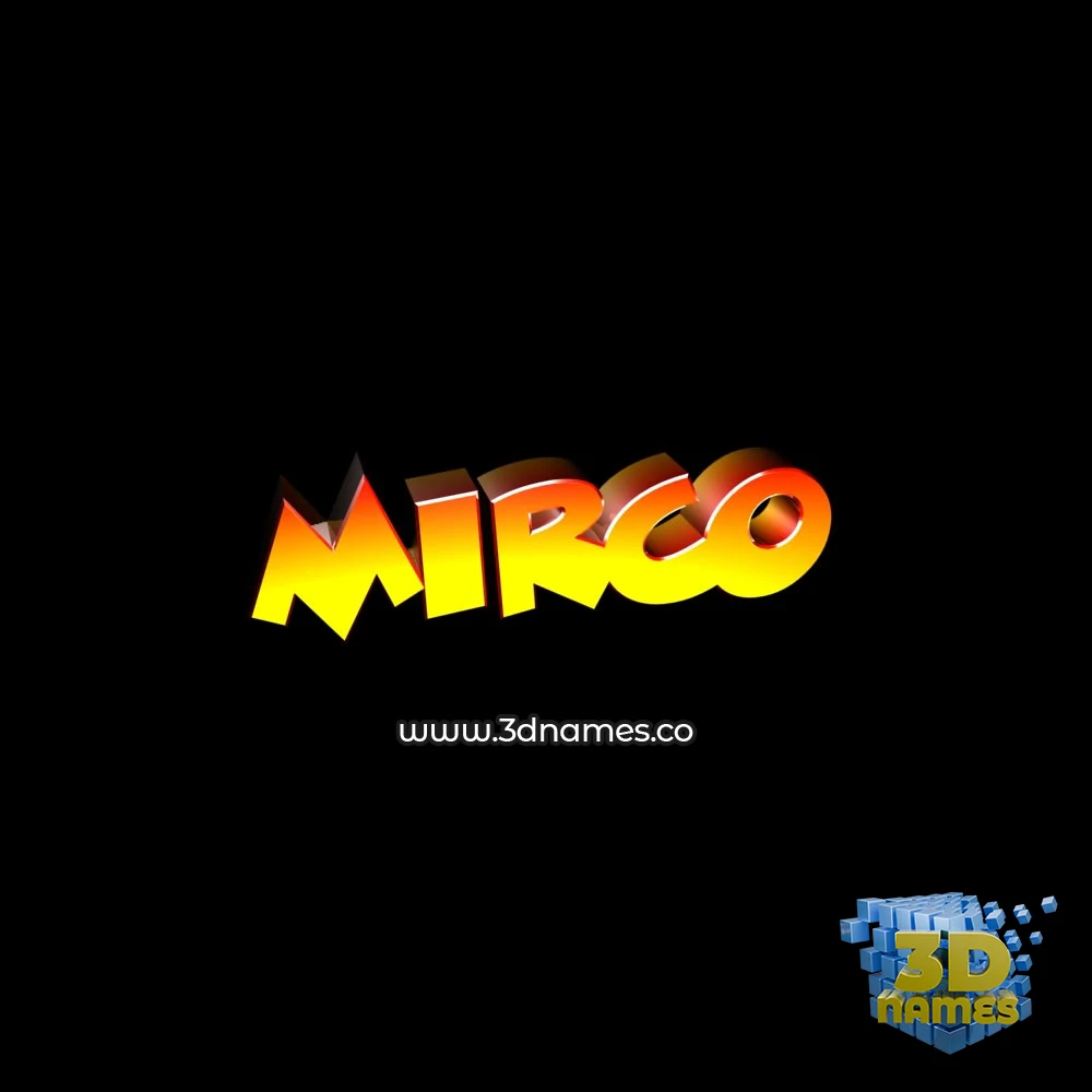 mirco in Black Background style - 3D name wallpaper