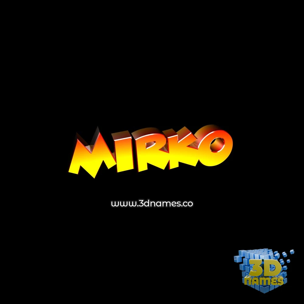 mirko in Black Background style - 3D name wallpaper