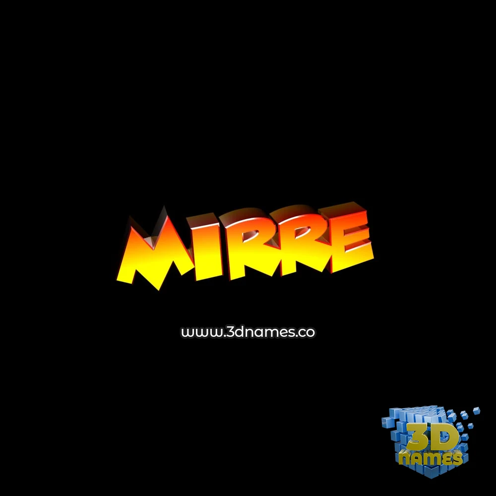 mirre in Black Background style - 3D name wallpaper